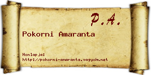 Pokorni Amaranta névjegykártya